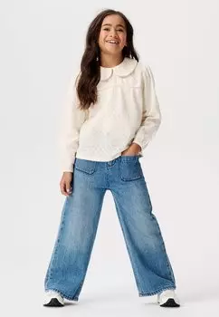 Блузка Noppies, белая шапка серая