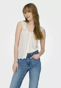 Блузка NORMAL GESCHNITTEN V-AUSSCHNITT JDY, цвет cloud dancer