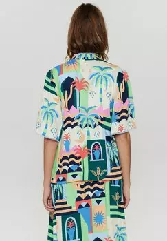 Блузка Nugabriella Nmph, летняя зеленая