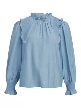 Блузка OBJECT Blouse, синий