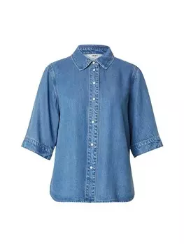 Блузка OBJECT OBJFrame, синий деним