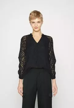 Блузка Object OBJSALLIE V NECK, черный