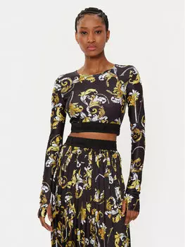 Блузка облегающего кроя 78HAH218 Versace Jeans Couture, черный