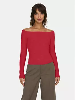 Блузка облегающего кроя Glamour 15339763 Only, красный