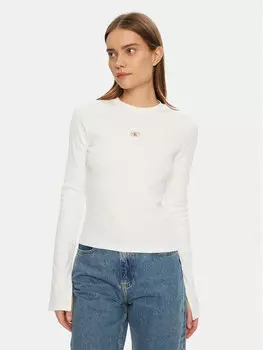 Блузка облегающего кроя J20J224760 Calvin Klein Jeans, белый