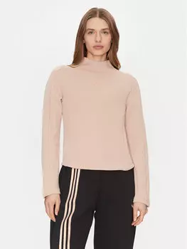 Блузка облегающего кроя Structured Interlock JJ0938 Adidas, бежевый