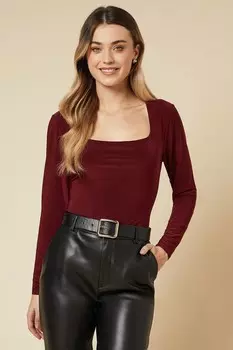 Блузка обтягивающая Dorothy Perkins, фиолетовый