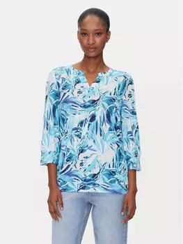 Блузка обычного кроя 11105044 Olsen, синий