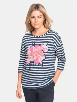 Блузка обычного кроя 11105053 Olsen, синий