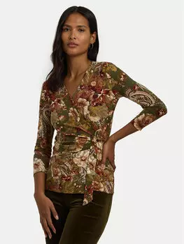 Блузка обычного кроя 200951314001 Lauren Ralph Lauren, зеленый