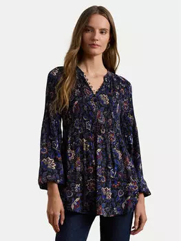 Блузка обычного кроя 200957047 Lauren Ralph Lauren, синий