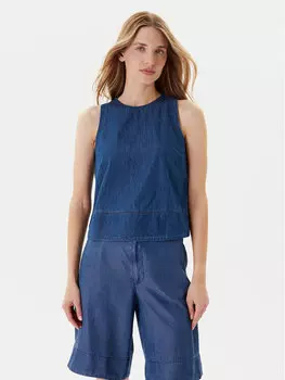 Блузка обычного кроя 5DHJDH00Q United Colors Of Benetton, синий