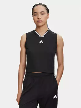 Блузка обычного кроя Tiro Cut 3-Stripes Mesh JG4115 Adidas, черный