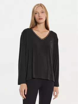 Блузка обычного кроя UW0UW05568 Tommy Hilfiger, черный