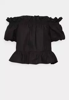 Блузка Offshoulder Blouse Gina Tricot Petite, черная