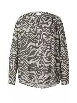 Блузка ONLY Carmakoma Blouse RIthilda Anita, цвет dark green/white