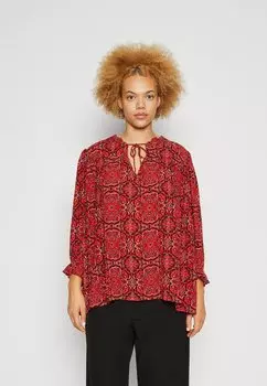 Блузка ONLY Carmakoma CARGROA LIFE 3/4 TOP, цвет poppy red