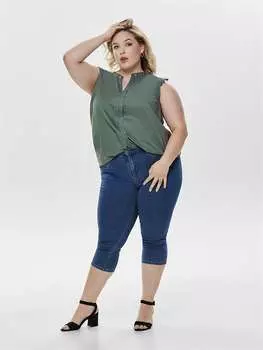 Блузка ONLY Carmakoma, хаки