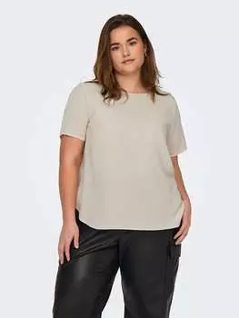 Блузка ONLY Carmakoma, кремовый