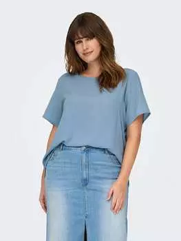 Блузка ONLY Carmakoma, светло-синий