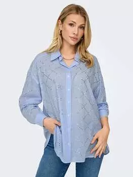 Блузка ONLY, цвет hellblau/wei