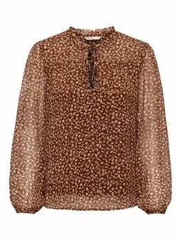 Блузка ONLY, коричневый