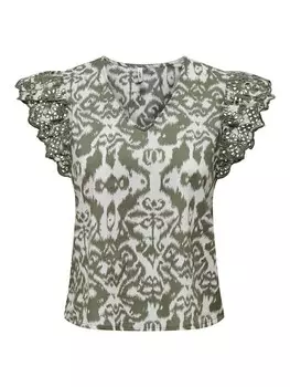 Блузка ONLY ONLLou, оливковый