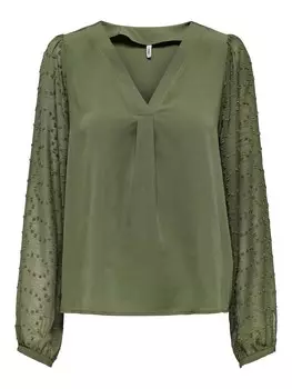 Блузка ONLY ONLMasja, оливковый