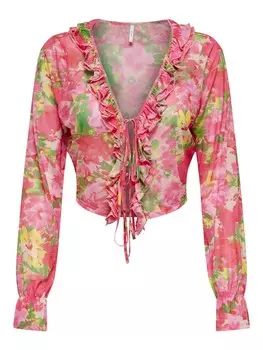 Блузка ONLY PARIS, темно-розовый