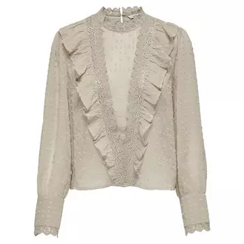 Блузка Only Pgsila Life Dobby, бежевый