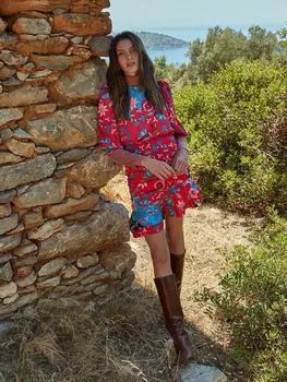 БЛУЗКА OOPSCOOL X LCWAIKIKI С ЦВЕТОЧНЫМ УЗОРОМ