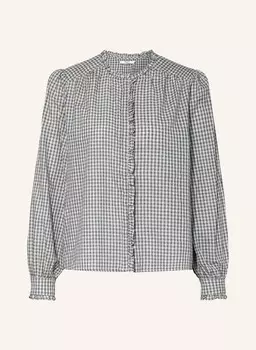 Блузка orachecks с рюшами Pepe Jeans, белый/темно-синий/серый