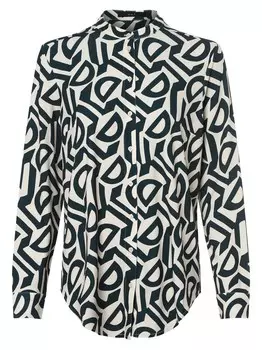 Блузка Oui, экрю/черный