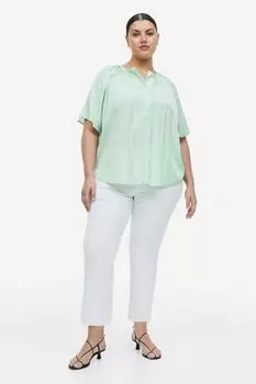 Блузка оверсайз H&M, светло-зеленый