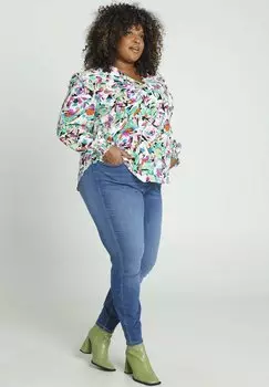 Блузка Paprika с глубоким вырезом, мультиколор