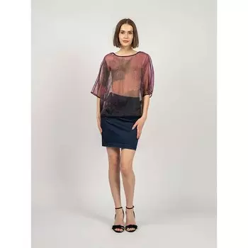 Блузка Patrizia Pepe 3/4 Sleeve, фиолетовый