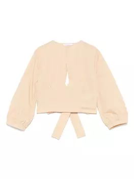 Блузка Patrizia Pepe crop top, нейтральный