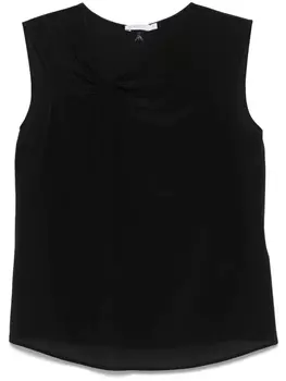 Блузка Patrizia Pepe с драпировкой, черный