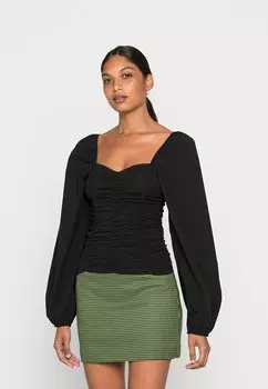 Блузка Pcmalysia Pieces, черная