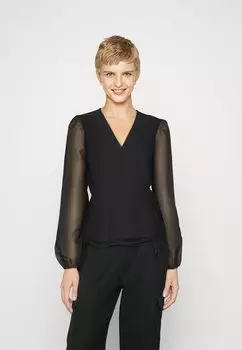 Блузка Pcseyma Vneck Wrap Pieces, черный