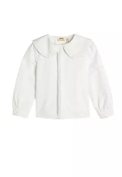 Блузка Peter Pan Neck Ruffle Long Sleeve Koton, цвет off white