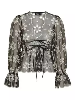 Блузка Pieces ALLY, черный