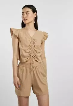 Блузка Pieces, бежевый