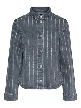 Блузка PIECES Blouse PCSIFFI, серый деним