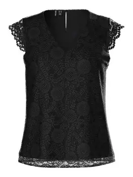 Блузка PIECES Curve PCOLLINE, черный