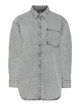 Блузка Pieces, цвет grey denim