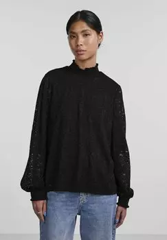 Блузка Pieces ЛАНГАРМ ФАУНА, черный