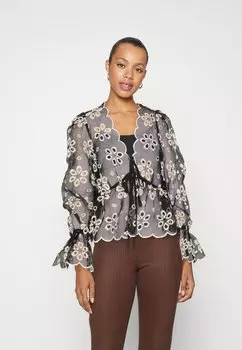 Блузка Pieces PCALLY, черный