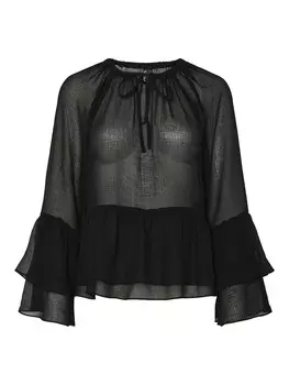Блузка PIECES PCNanditta, черный