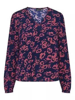Блузка PIECES PCParoline, темно-синий